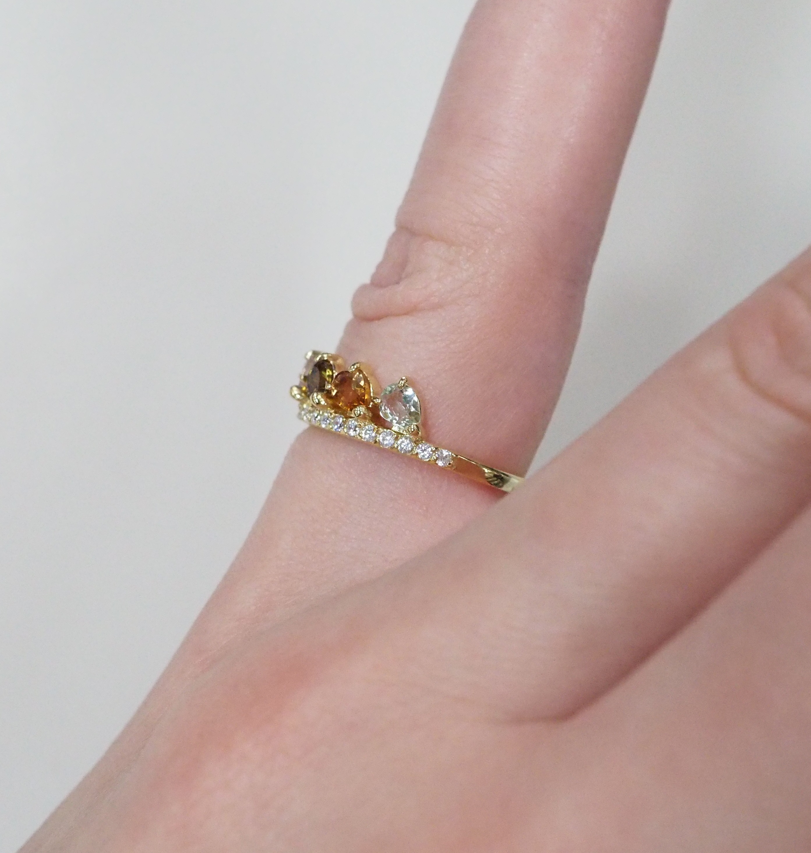 Серебряное кольцо с турмалинами